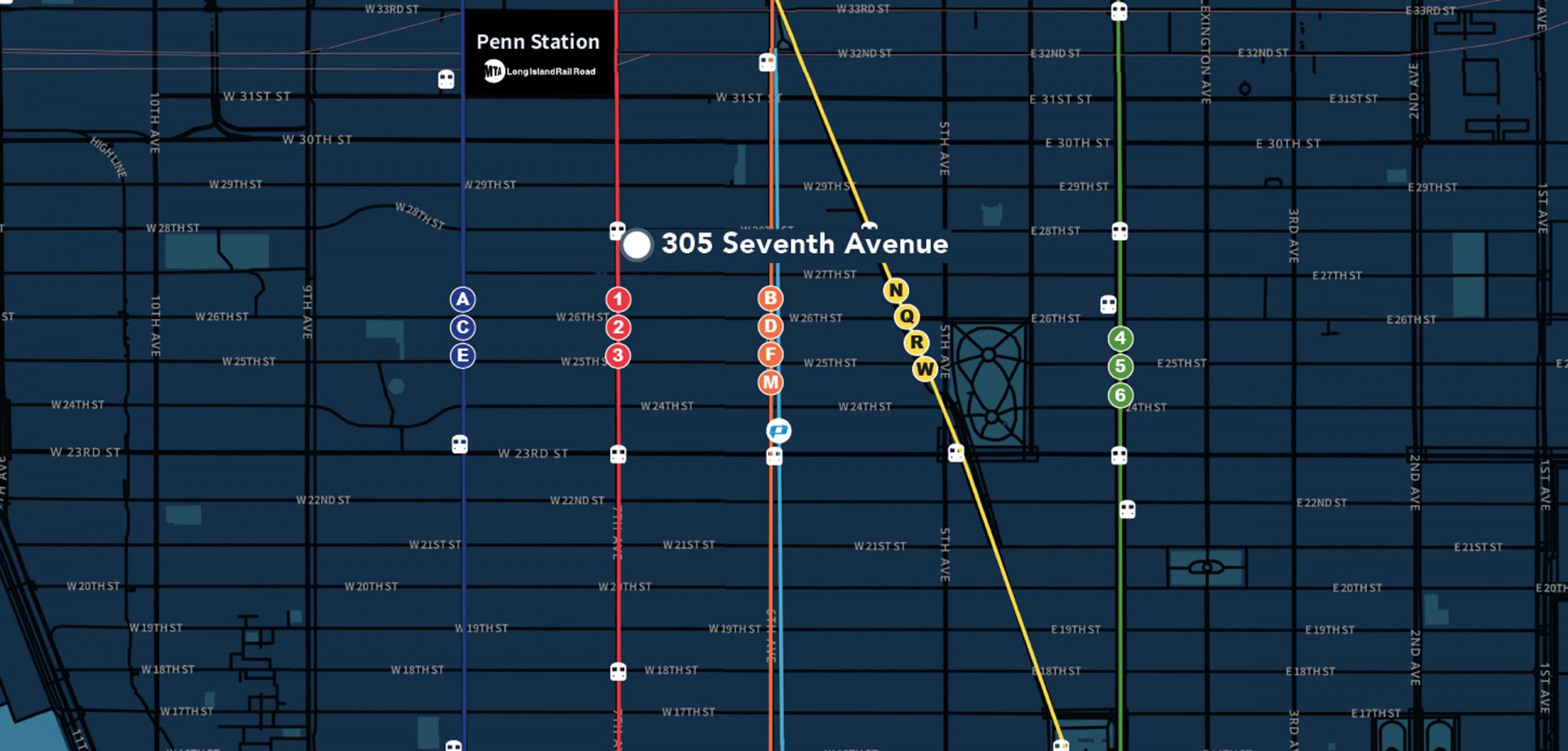 Map for 305 Seventh Avenue