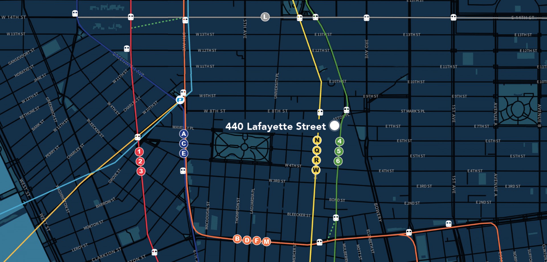 Map for 440 Lafayette Street