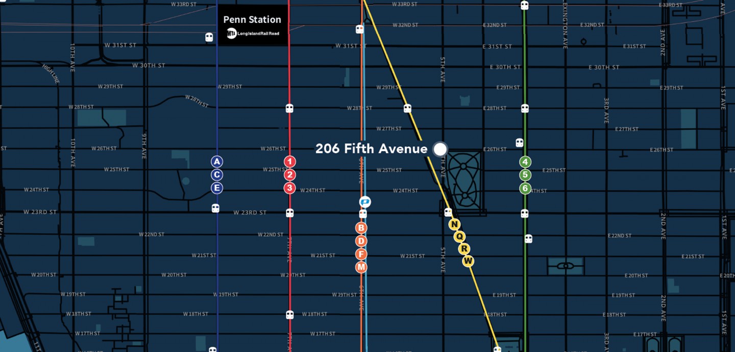 Map for 206 Fifth Avenue