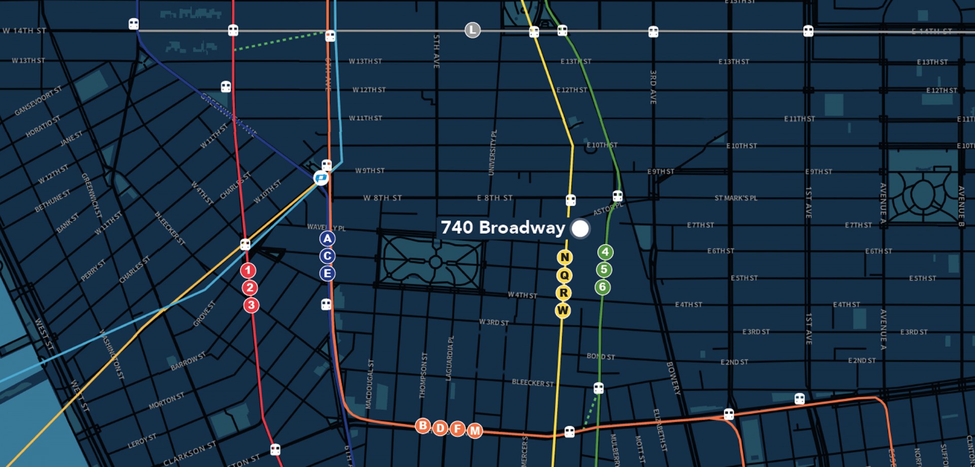 Map for 740 Broadway