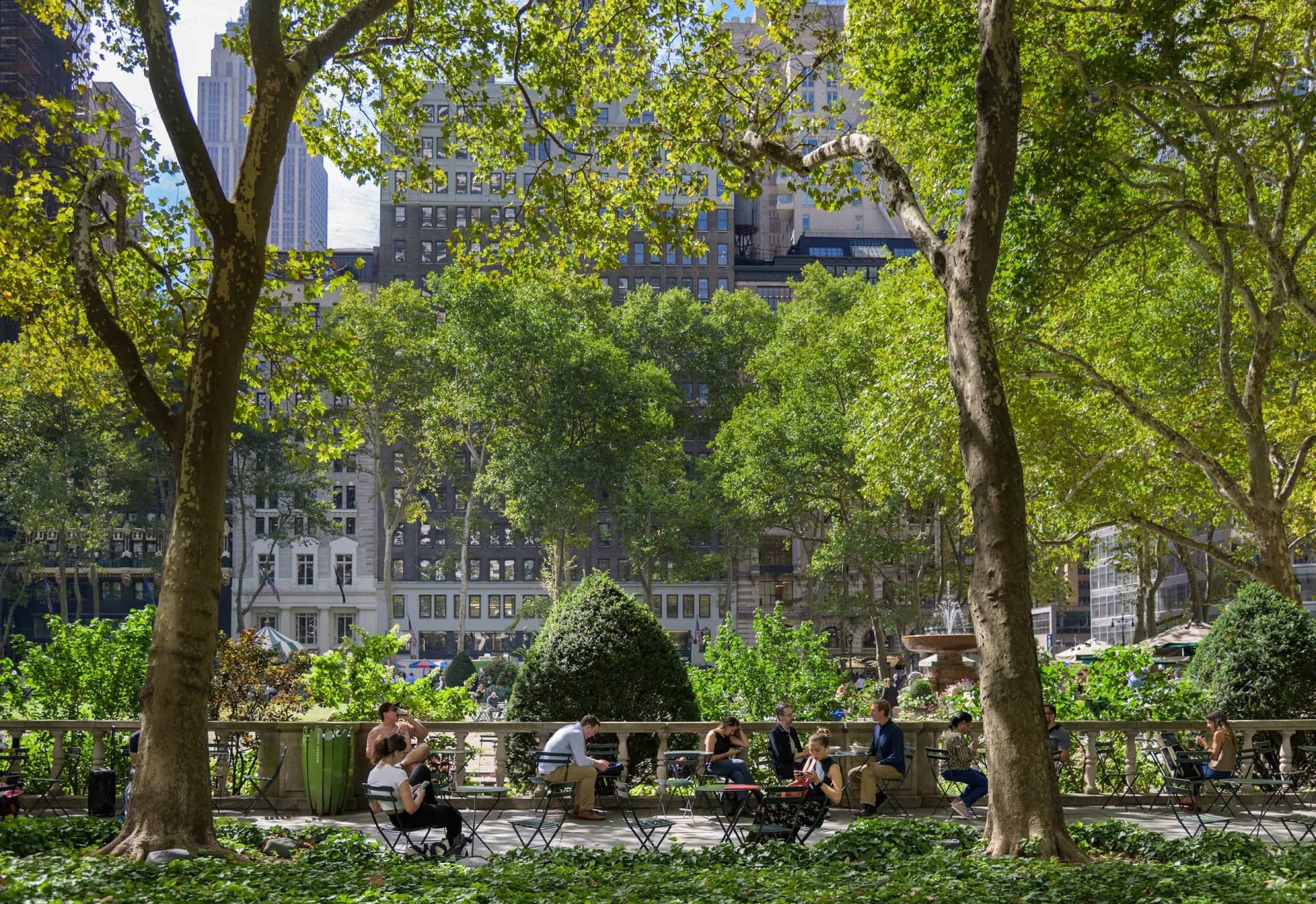 Lunch in Bryant Park, a short stroll away